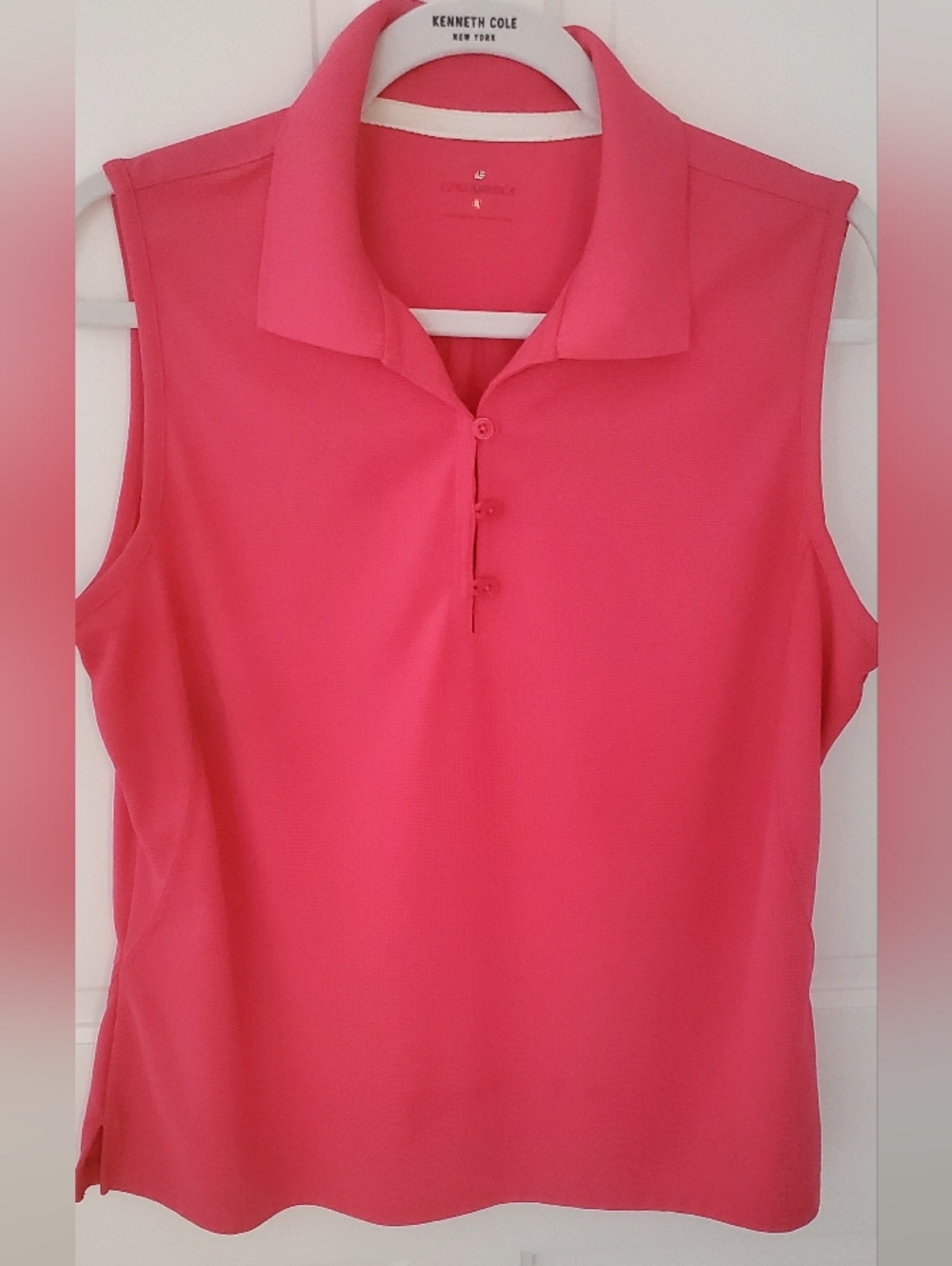 Golf America Ladies Sleeveless Polo Tank in Hot Pink XLarge